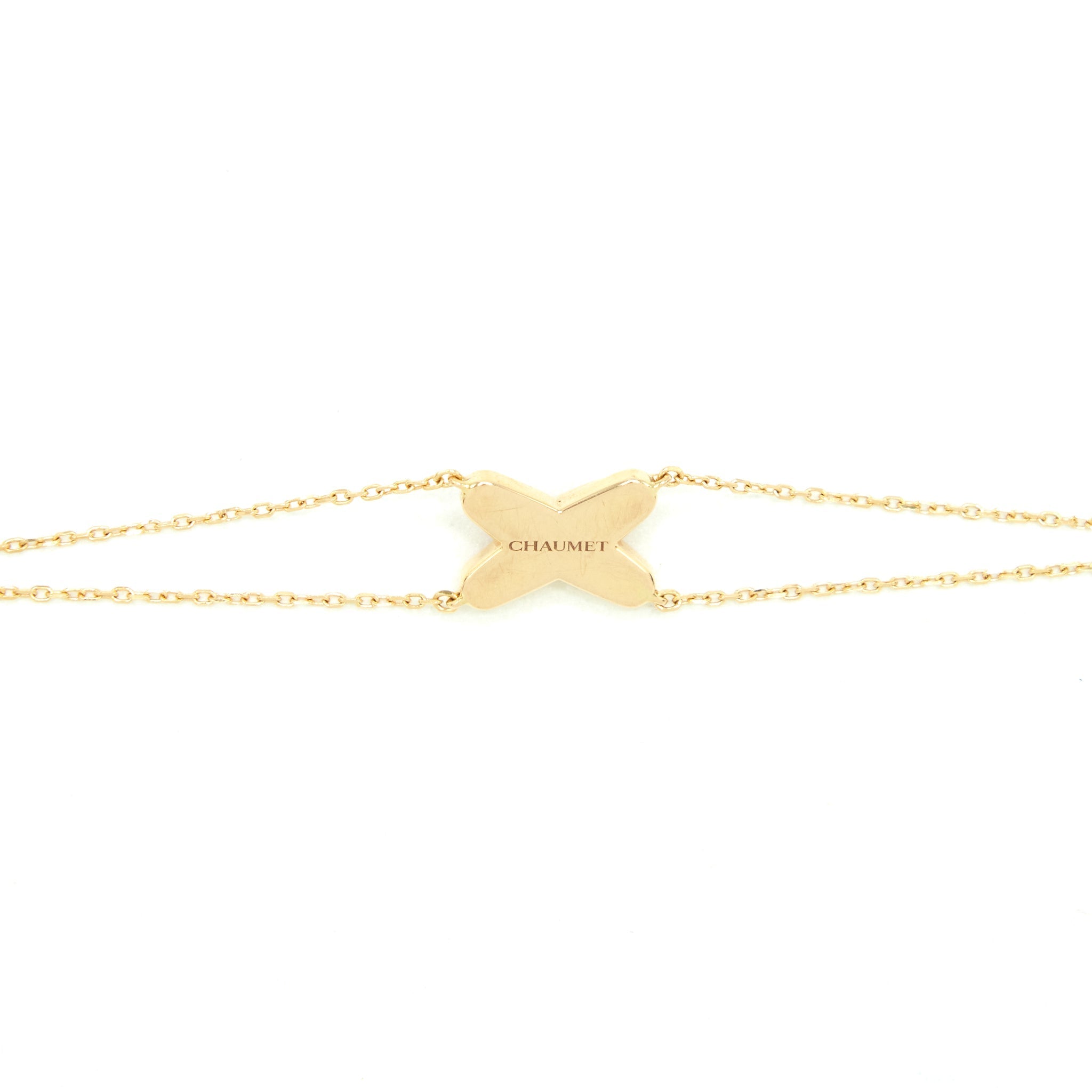 CHAUMET JEUX DE LIENS BRACELET PINK GOLD, DIAMOND AND MADDER RED LACQUER
