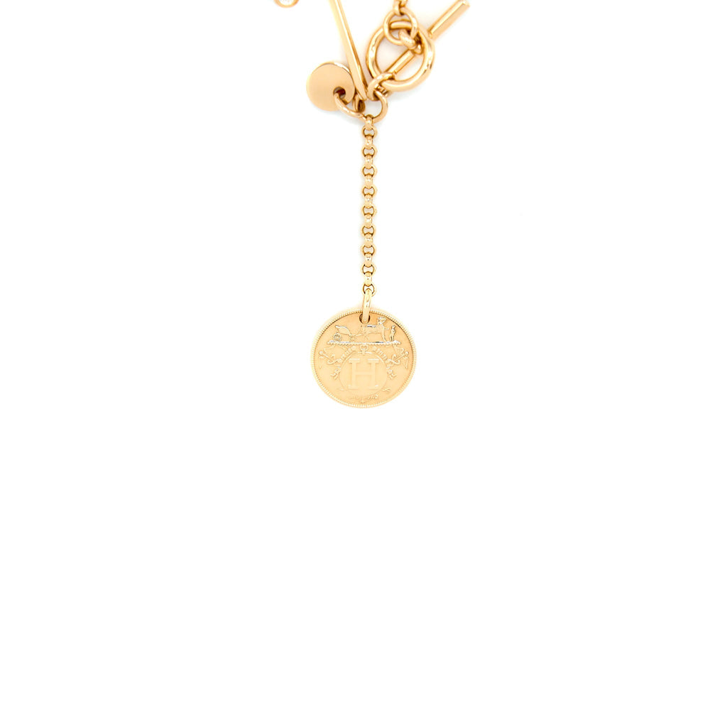 HERMES EX-LIBRIS PENDANT ROSE GOLD