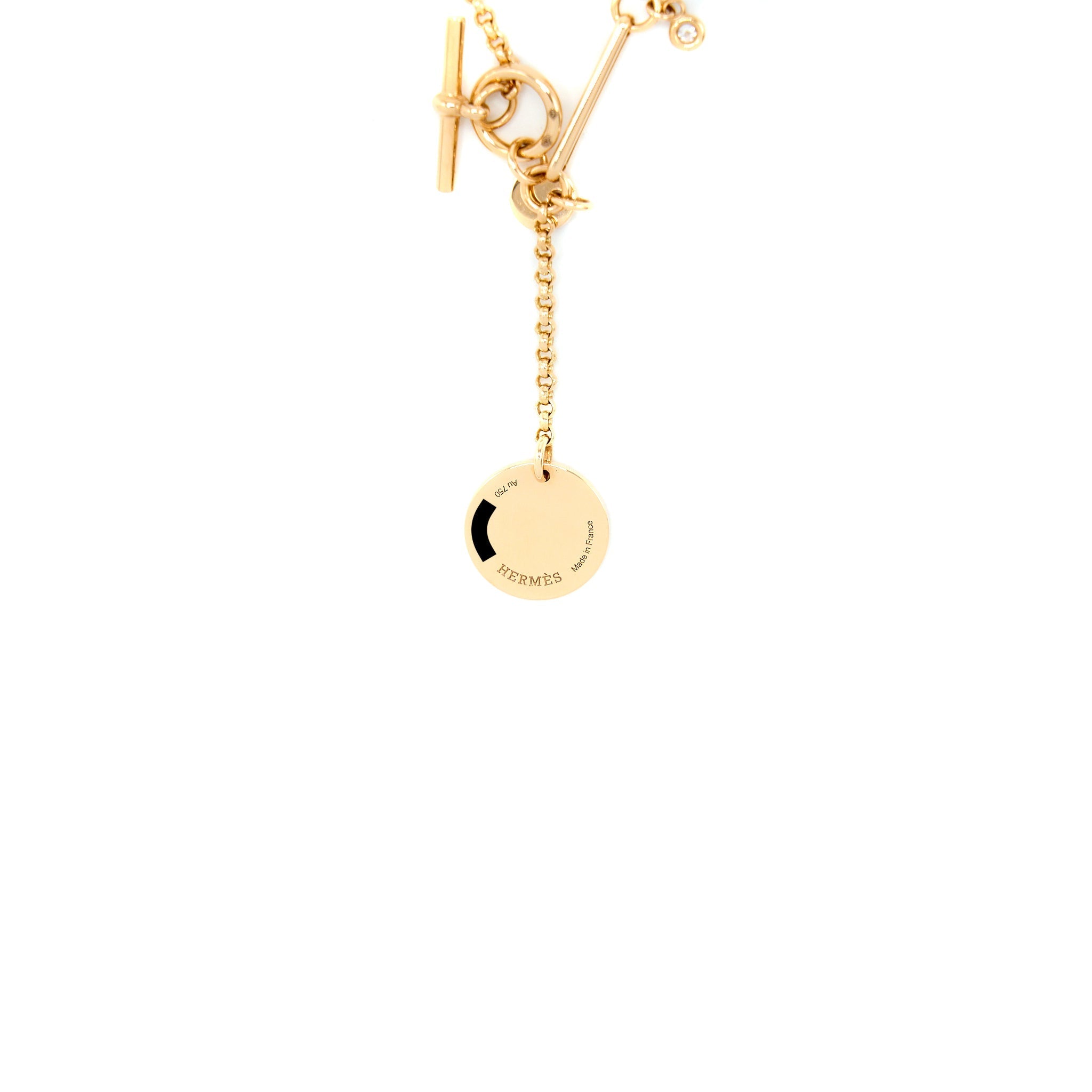 HERMES EX-LIBRIS PENDANT ROSE GOLD