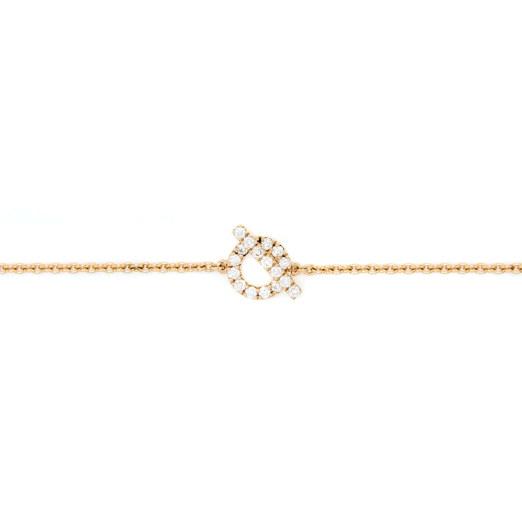 HERMES FINESSE BRACELET ROSE GOLD DIAMONDS