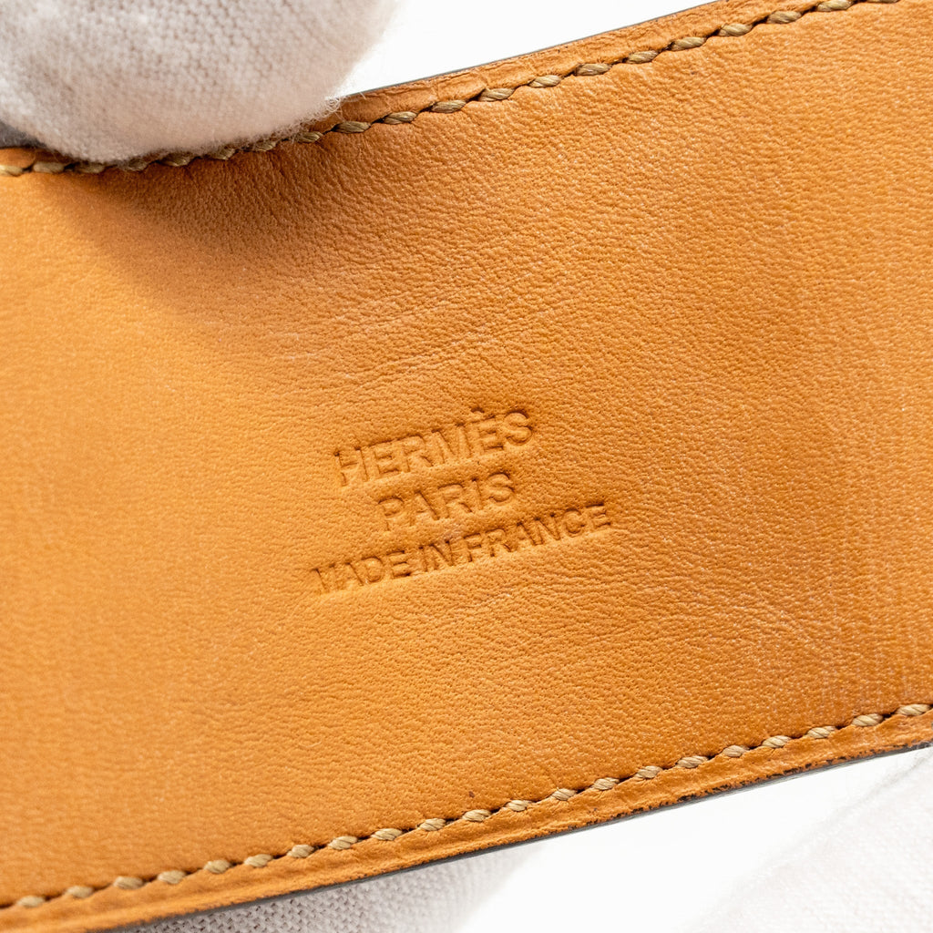 HERMES COLLIER DE CHIEN BRACELET SWIFT GREY SHW STAMP SQUARE R