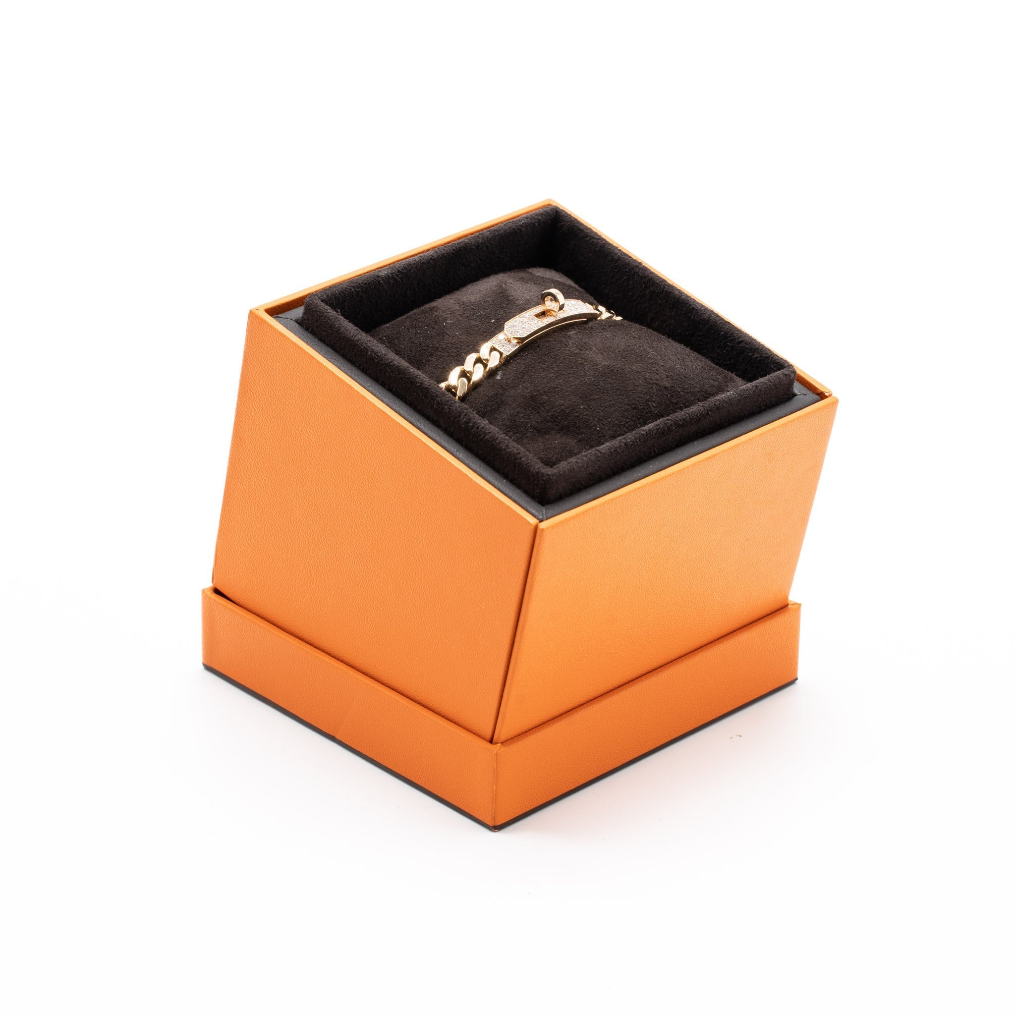 HERMES KELLY GOURMETTE BRACELET ROSE GOLD DIAMONDS
