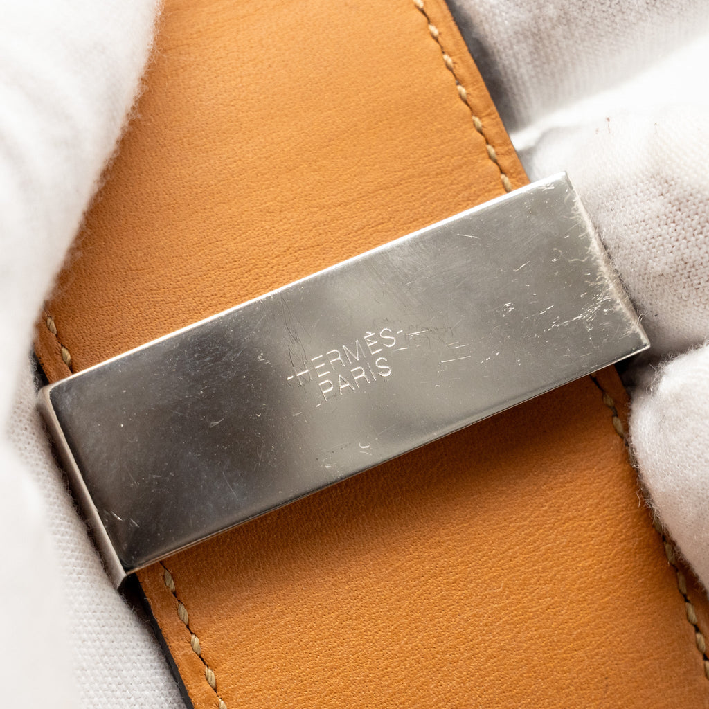 HERMES COLLIER DE CHIEN BRACELET SWIFT GREY SHW STAMP SQUARE R