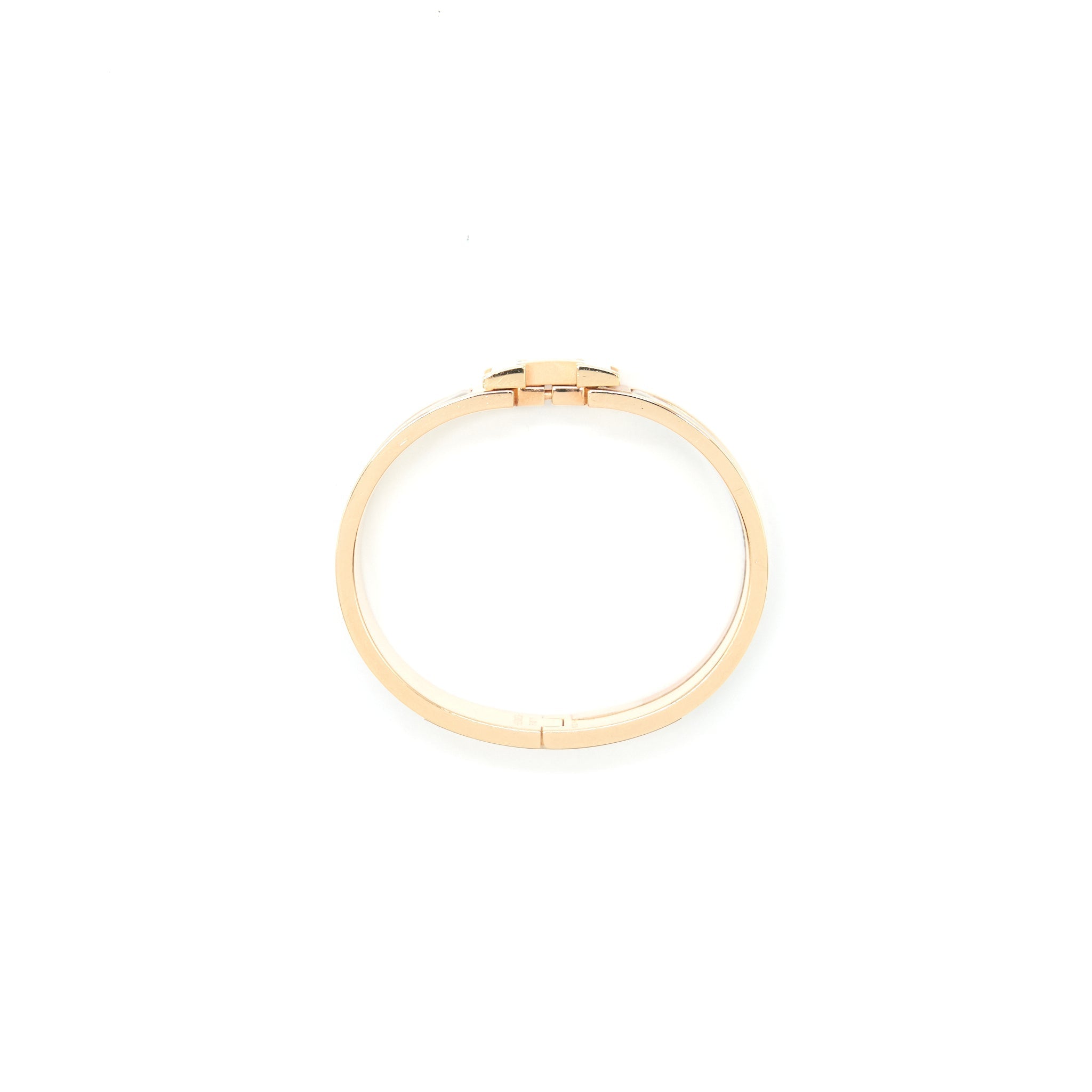 HERMES CLIC H BRACELET MARRON GLACÉ RGHW