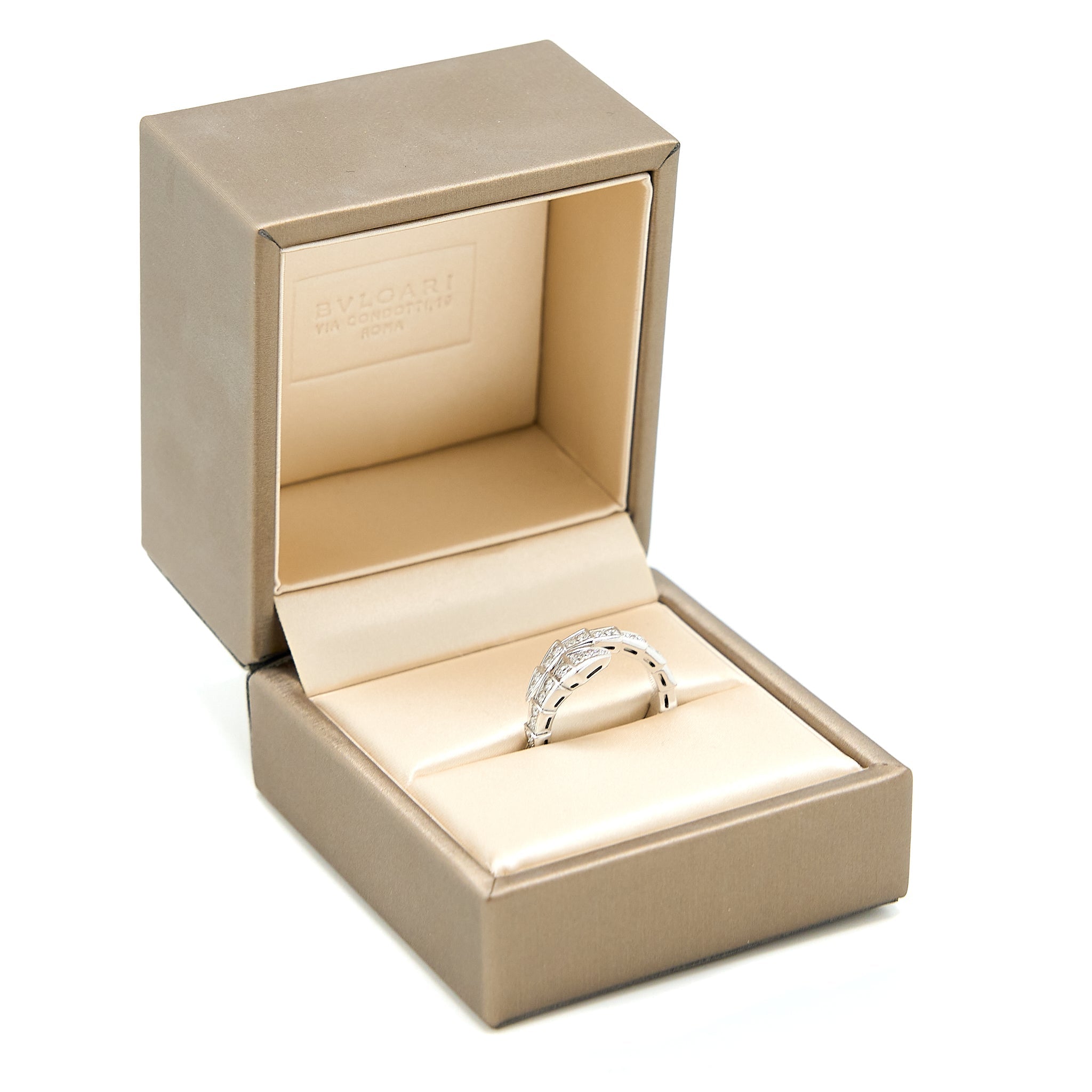 BVLGARI SERPENTI VIPER RING WHITE GOLD WITH DIAMONDS