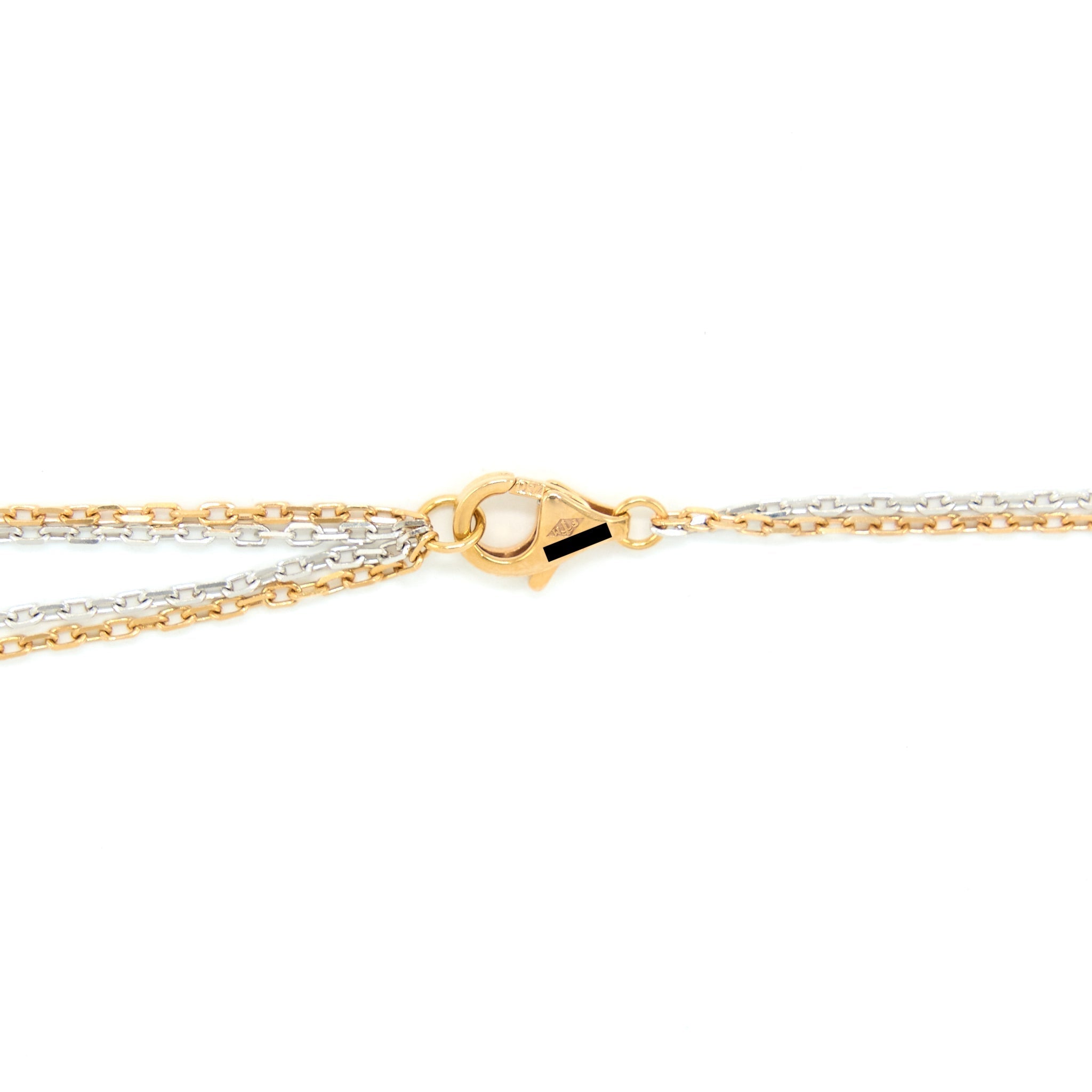 CARTIER LOVE NECKLACE WITH 6 DIAMONDS ROSE GOLD/WHITE GOLD