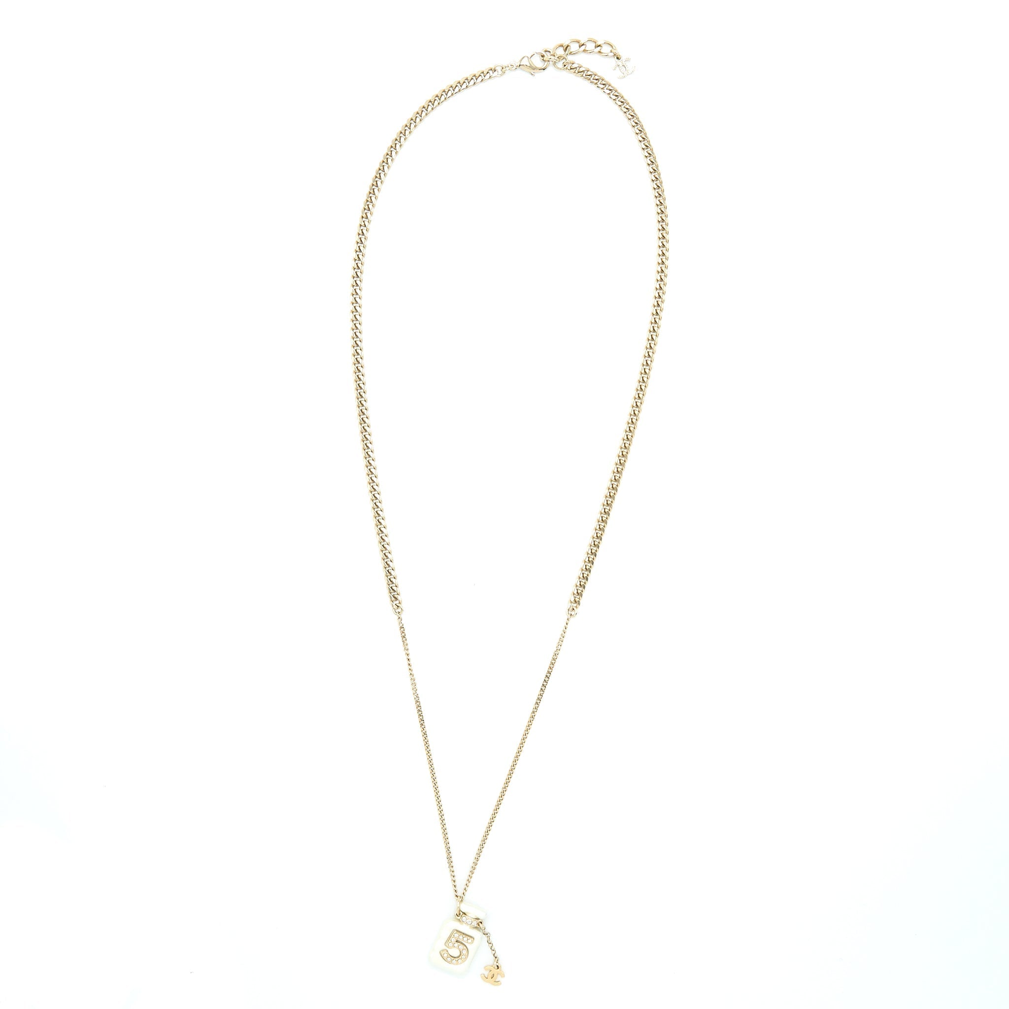 CHANEL 22S PERFUME BOTTLE NECKLACE/CHOKER LGHW