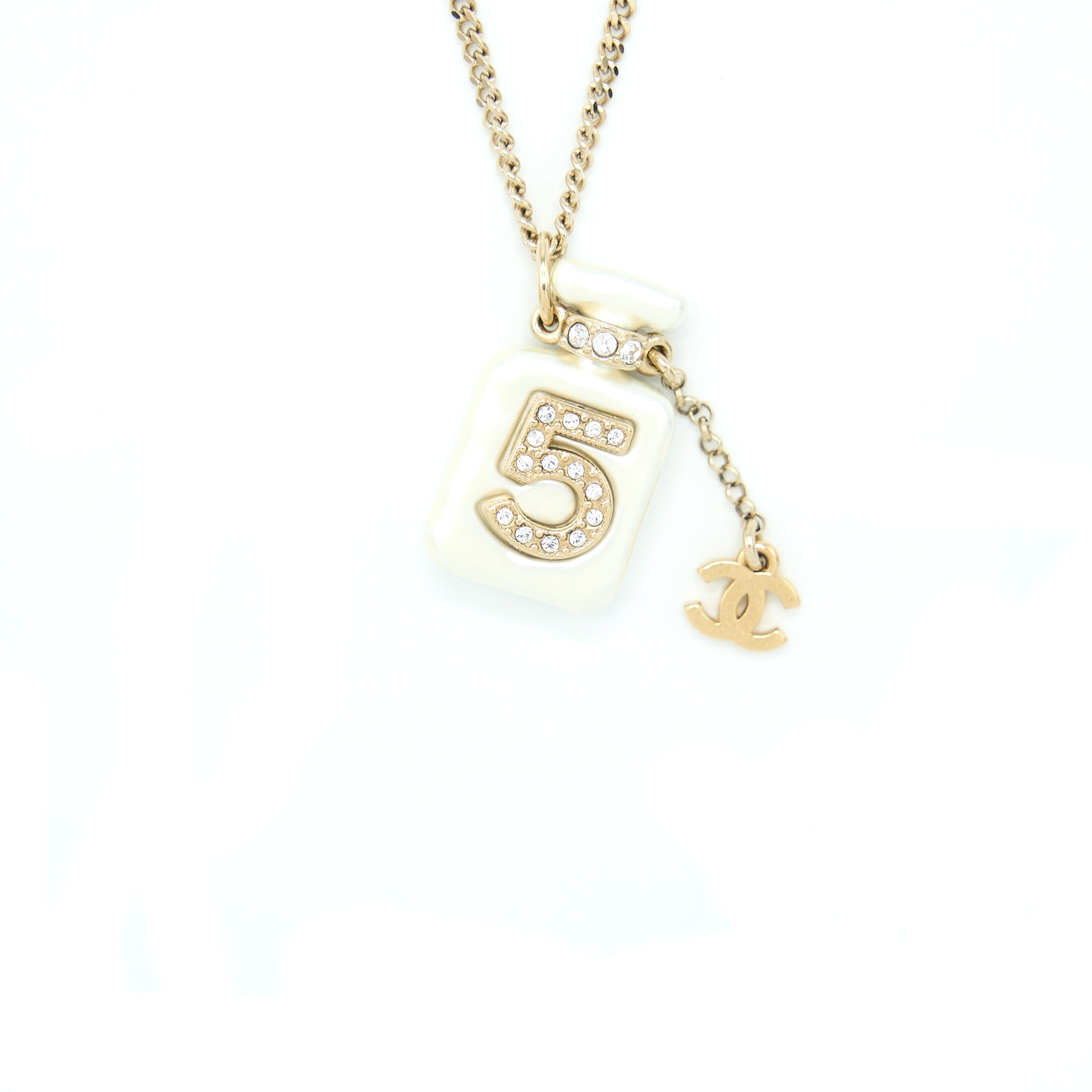 CHANEL 22S PERFUME BOTTLE NECKLACE/CHOKER LGHW