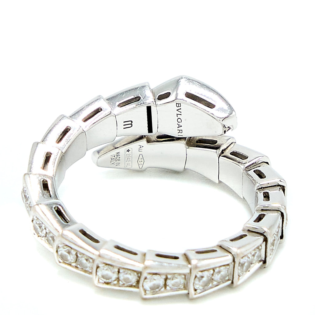 BVLGARI SERPENTI VIPER RING WHITE GOLD WITH DIAMONDS