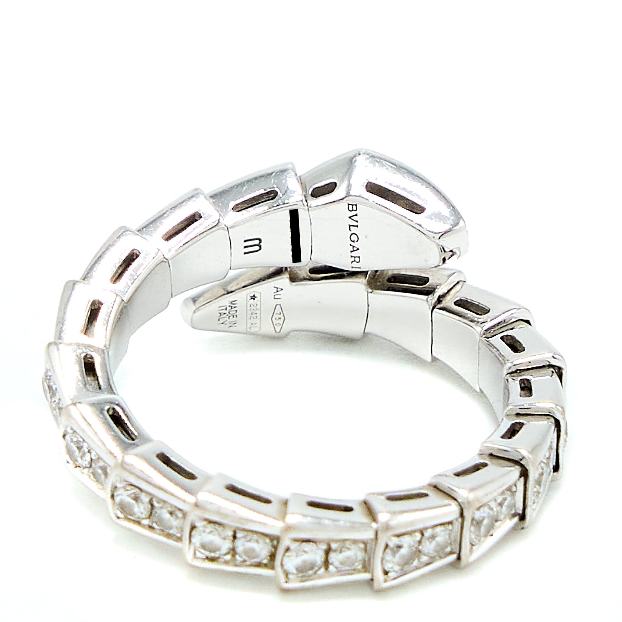 BVLGARI SERPENTI VIPER RING WHITE GOLD WITH DIAMONDS