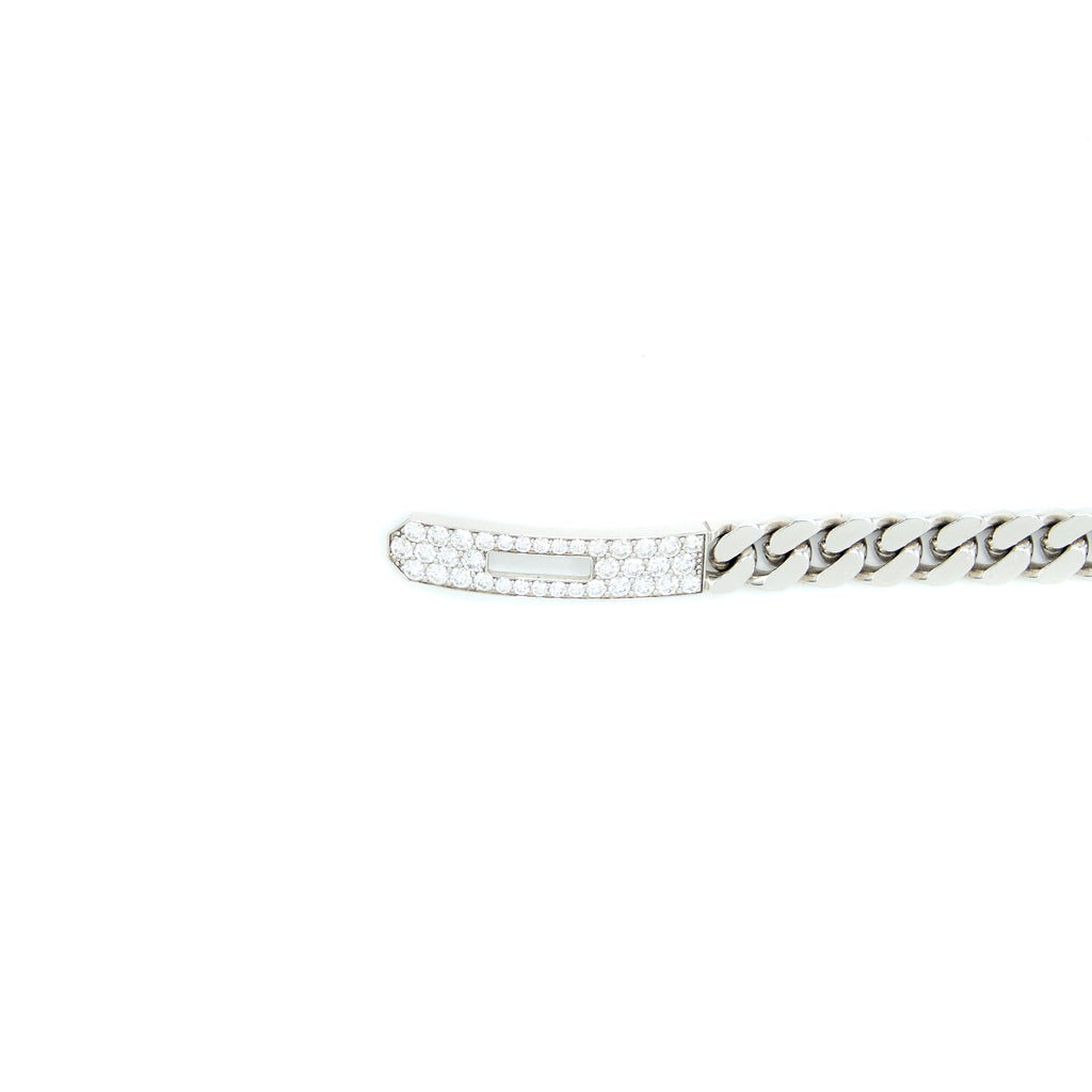 HERMES KELLY GOURMETTE BRACELET WHITE GOLD WITH DIAMONDS