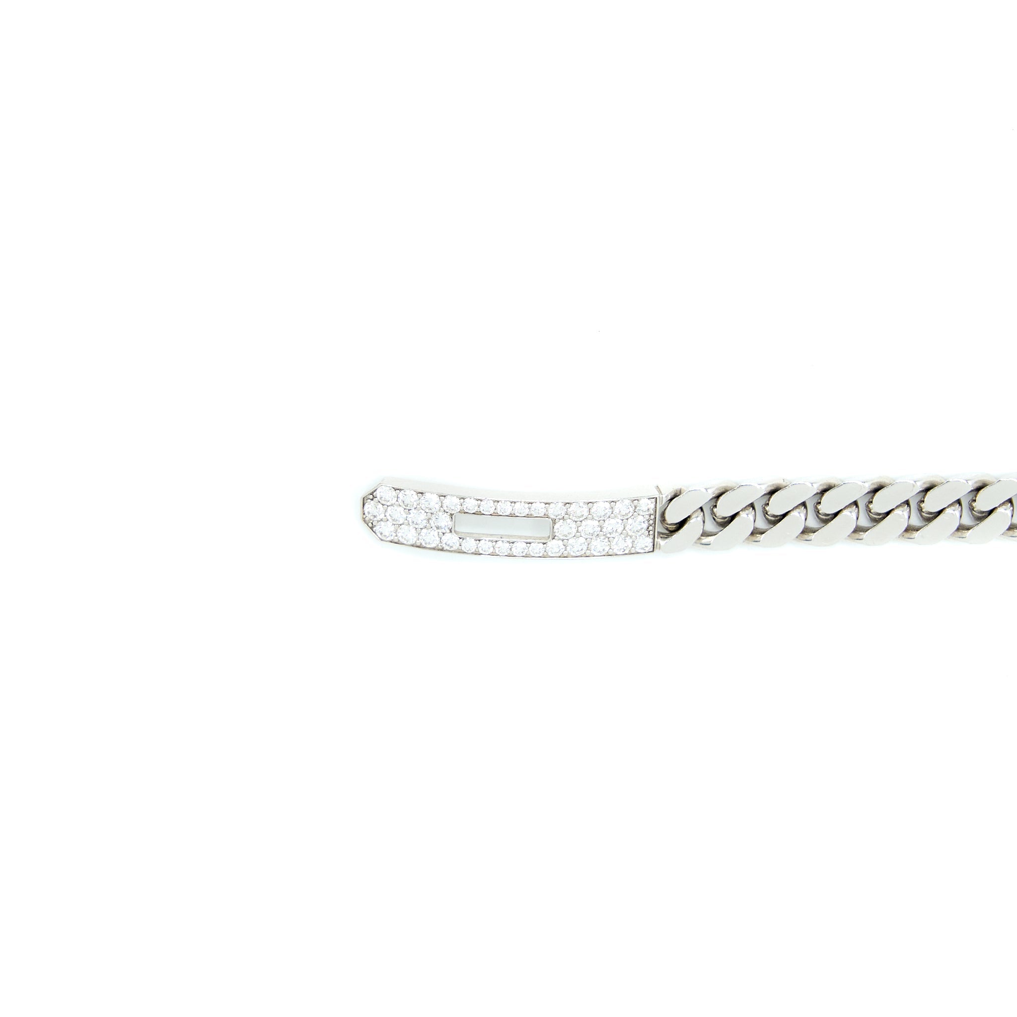 HERMES KELLY GOURMETTE BRACELET WHITE GOLD WITH DIAMONDS