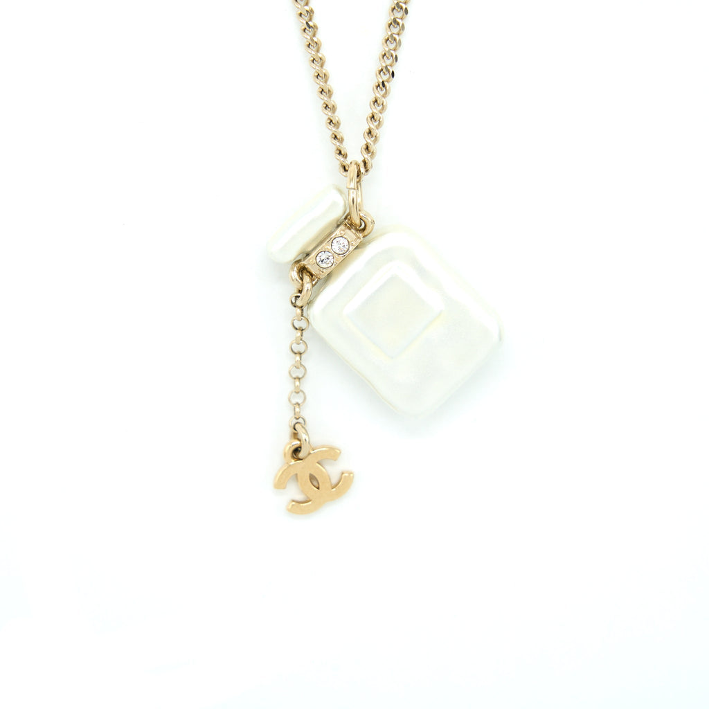 CHANEL 22S PERFUME BOTTLE NECKLACE/CHOKER LGHW