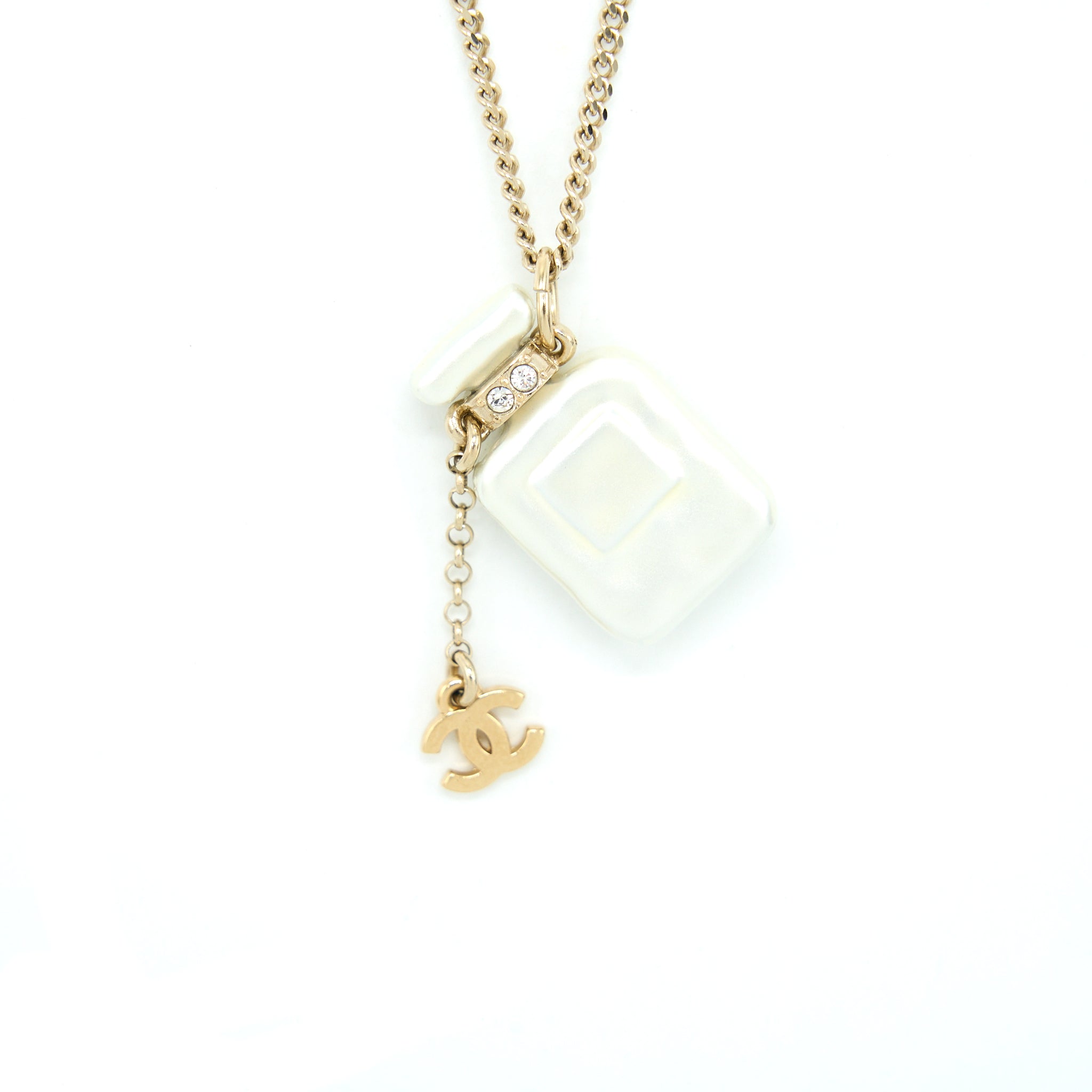 CHANEL 22S PERFUME BOTTLE NECKLACE/CHOKER LGHW
