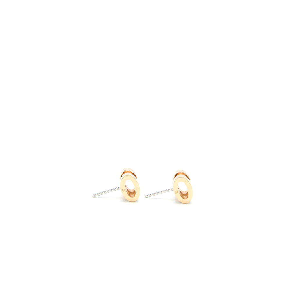 HERMES MINI POP H EARRINGS MARRON GLACE RGHW