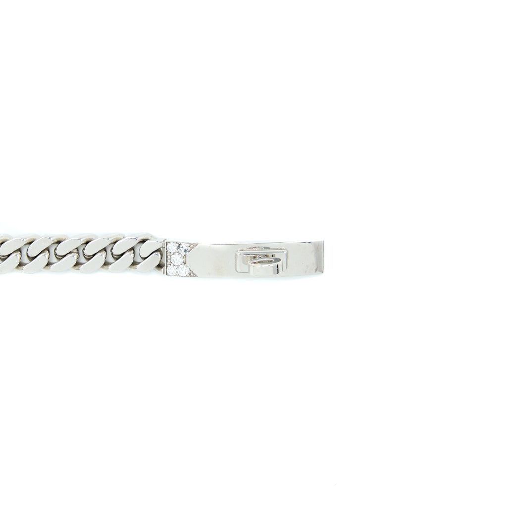 HERMES KELLY GOURMETTE BRACELET WHITE GOLD WITH DIAMONDS