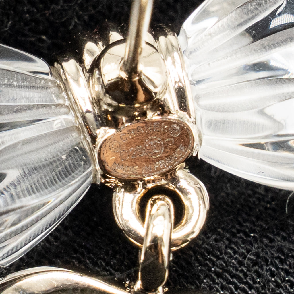 CHANEL CRYSTAL CC LOGO & BOW STUD EARRINGS - 2 PAIRS SET