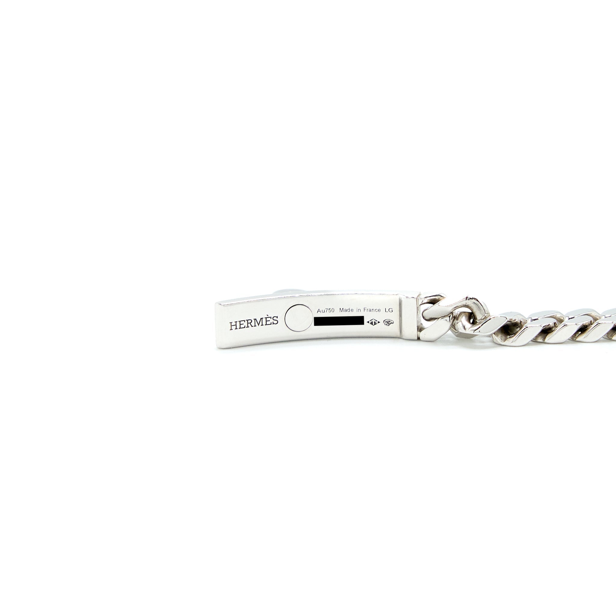 HERMES KELLY GOURMETTE BRACELET WHITE GOLD WITH DIAMONDS