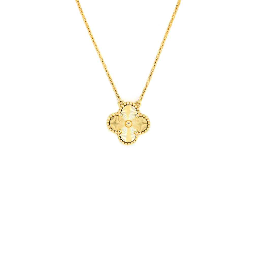 VAN CLEEF AND ARPELS VINTAGE ALHAMBRA PENDANT 18K YELLOW GOLD