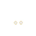 VAN CLEEF & ARPELS SWEET ALHAMBRA EARRINGS WHITE MOTHER OF PEARL YELLOW GOLD