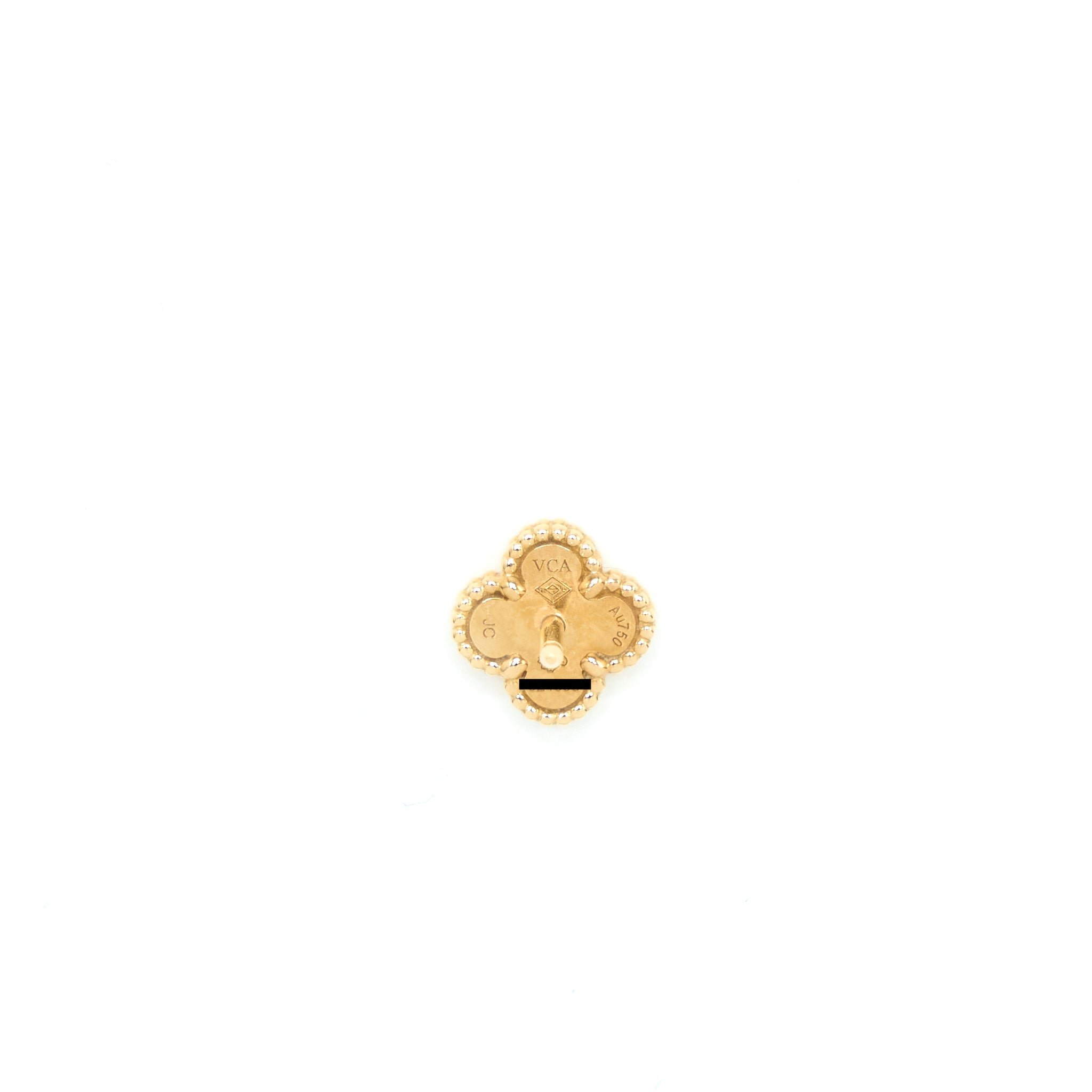 VAN CLEEF & ARPELS SWEET ALHAMBRA EARRINGS WHITE MOTHER OF PEARL YELLOW GOLD
