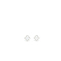 VAN CLEEF & ARPELS SWEET ALHAMBRA EARRINGS WHITE MOTHER OF PEARL WHITE GOLD
