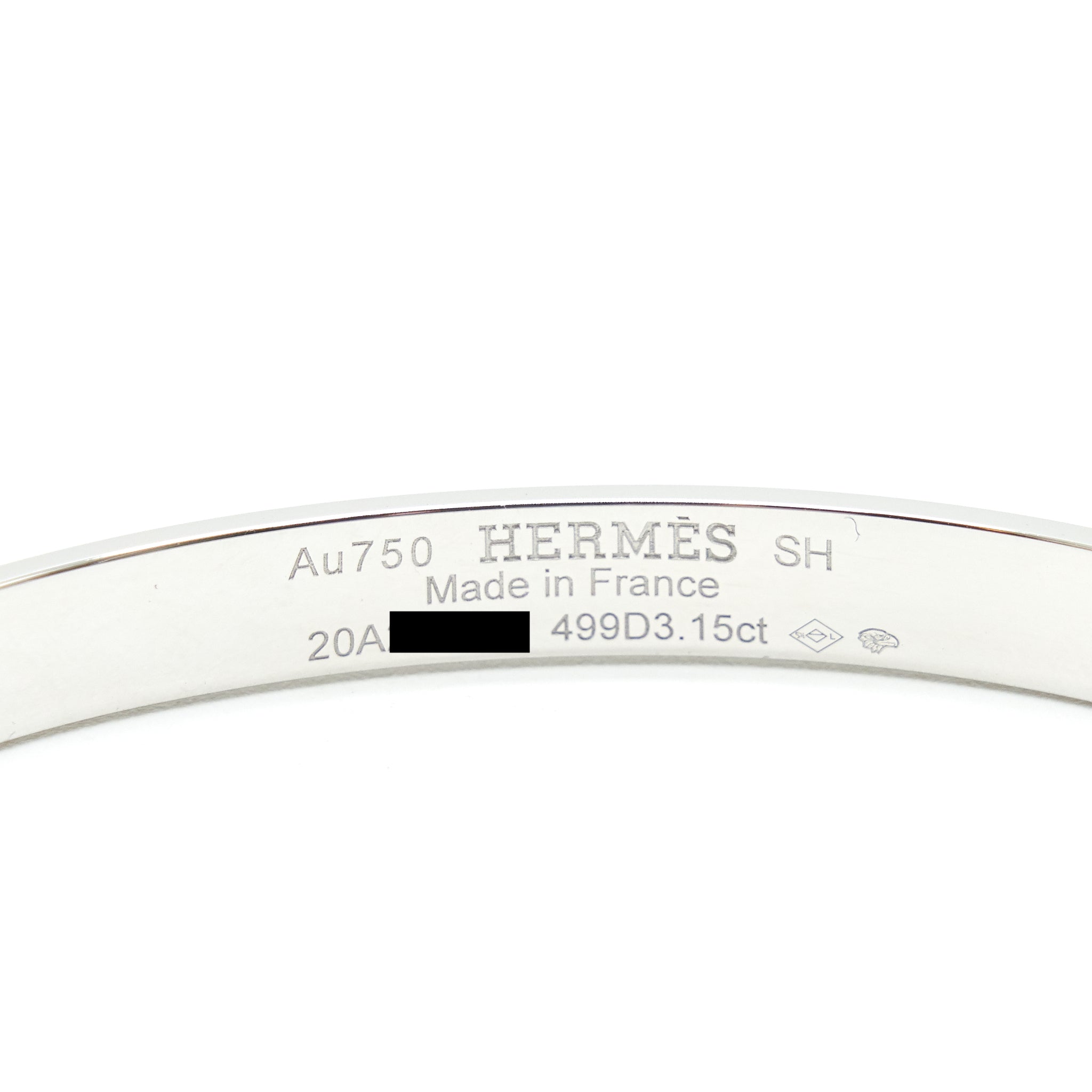 HERMES KELLY DIAMONDS BRACELET IN WHITE GOLD