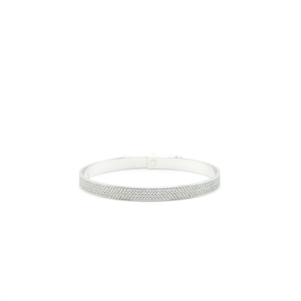 HERMES KELLY DIAMONDS BRACELET IN WHITE GOLD