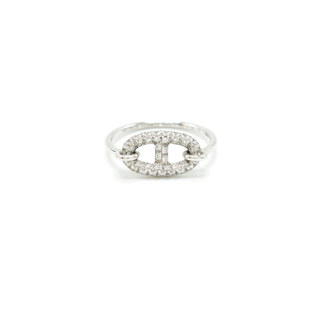 HERMES RONDE RING WHITE GOLD WITH DIAMONDS