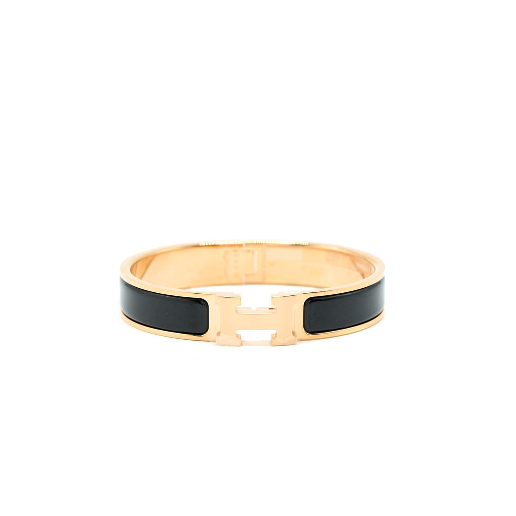 HERMES CLICK H BRACELET BLACK RGHW