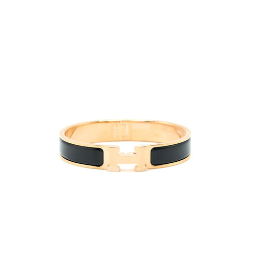 HERMES CLICK H BRACELET BLACK RGHW