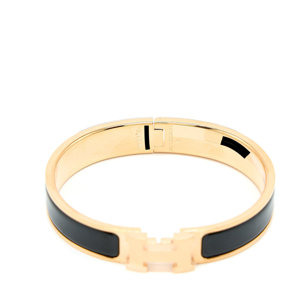 HERMES CLICK H BRACELET BLACK RGHW