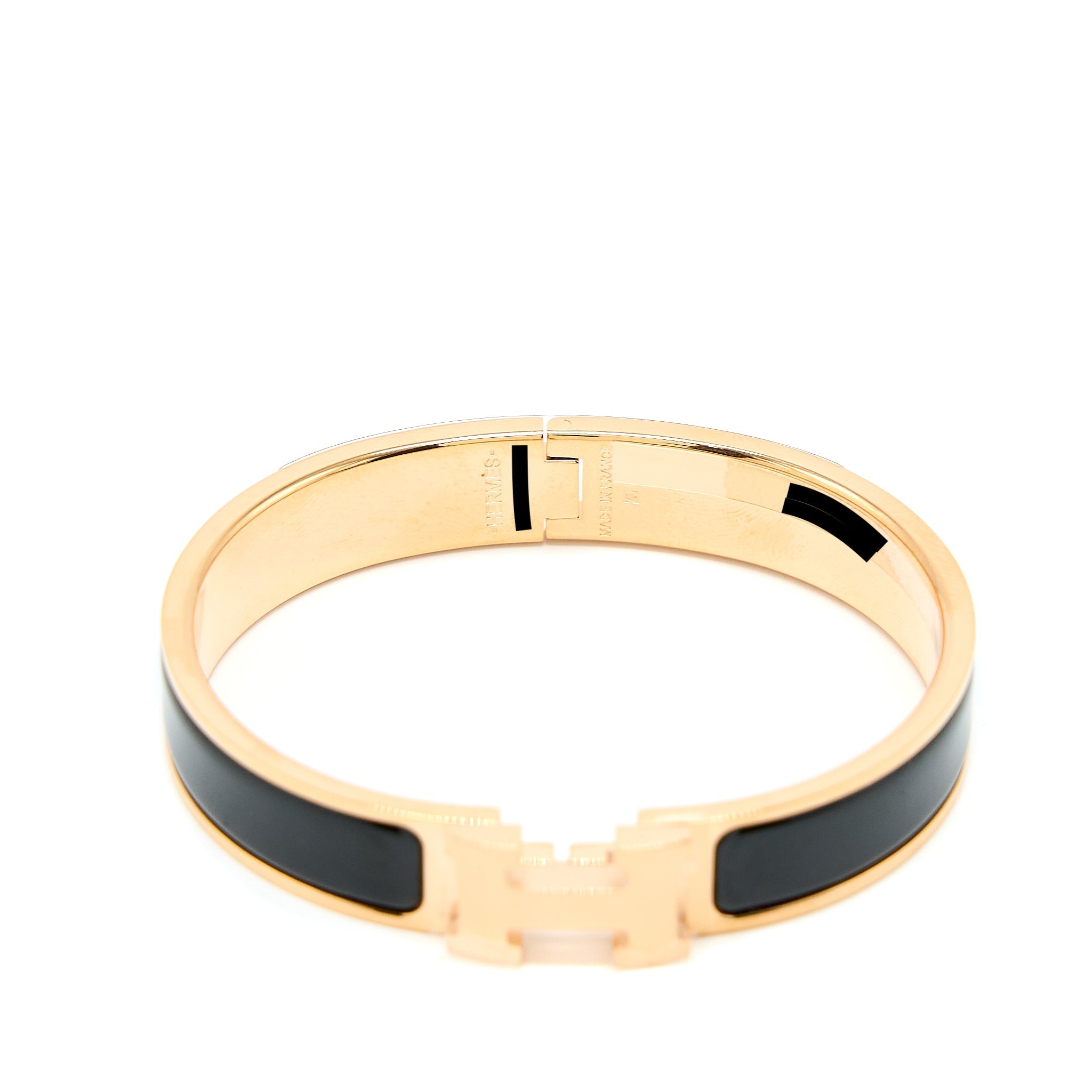 HERMES CLICK H BRACELET BLACK RGHW