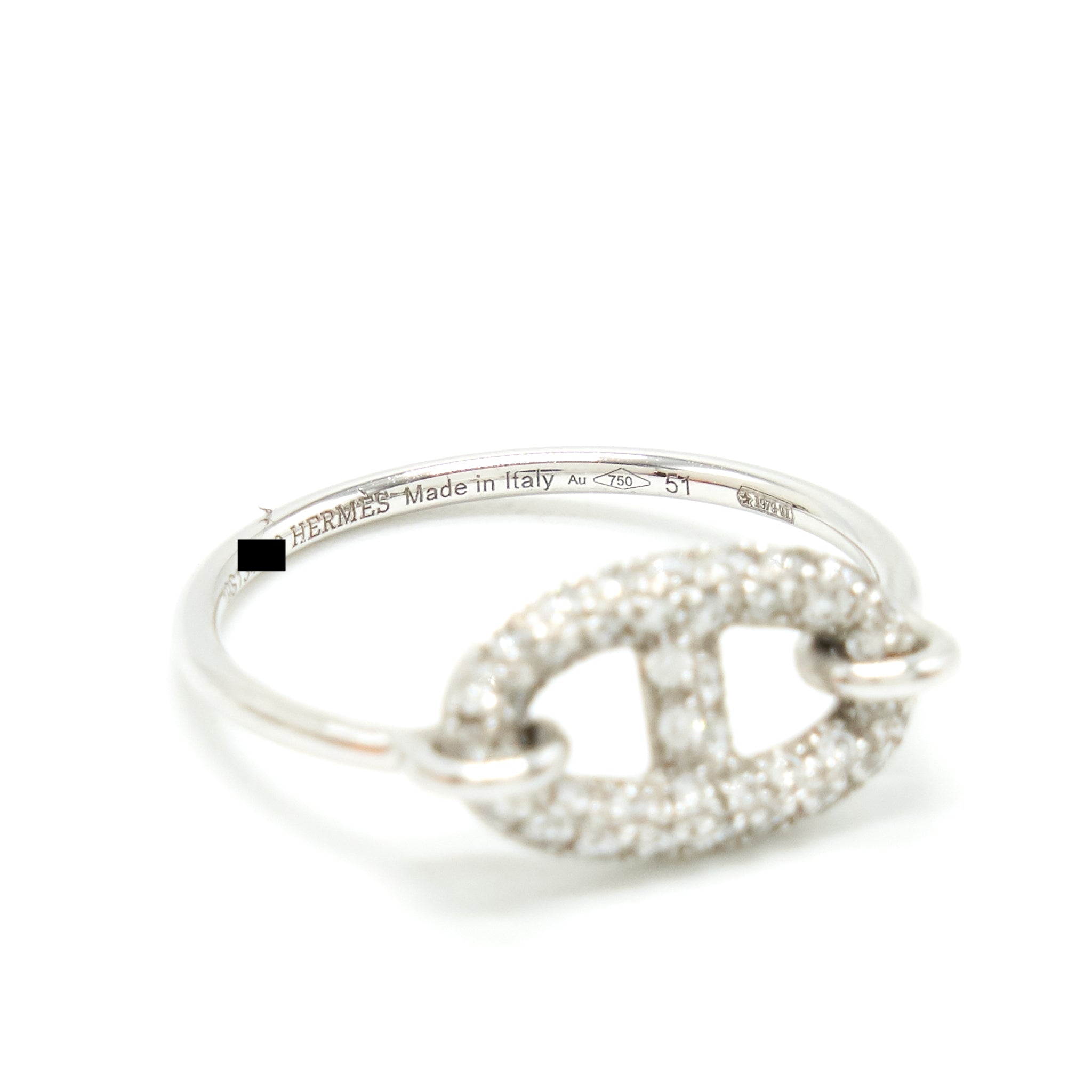 HERMES RONDE RING WHITE GOLD WITH DIAMONDS