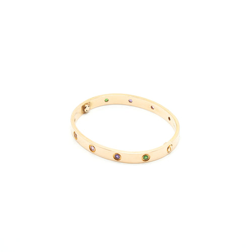 CARTIER LOVE BRACELET ROSE GOLD, SAPPHIRES, GARNETS, AMETHYSTS