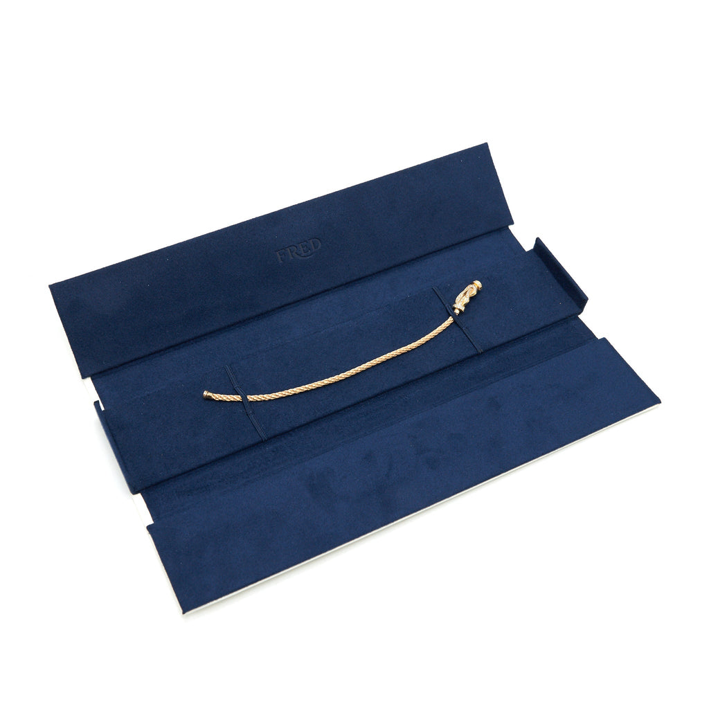 FRED MEDIUM CHANCE INFINIE BRACELET 18K YELLOW GOLD WITH STEEL CABLE BRACELET IN YELLOW GOLD