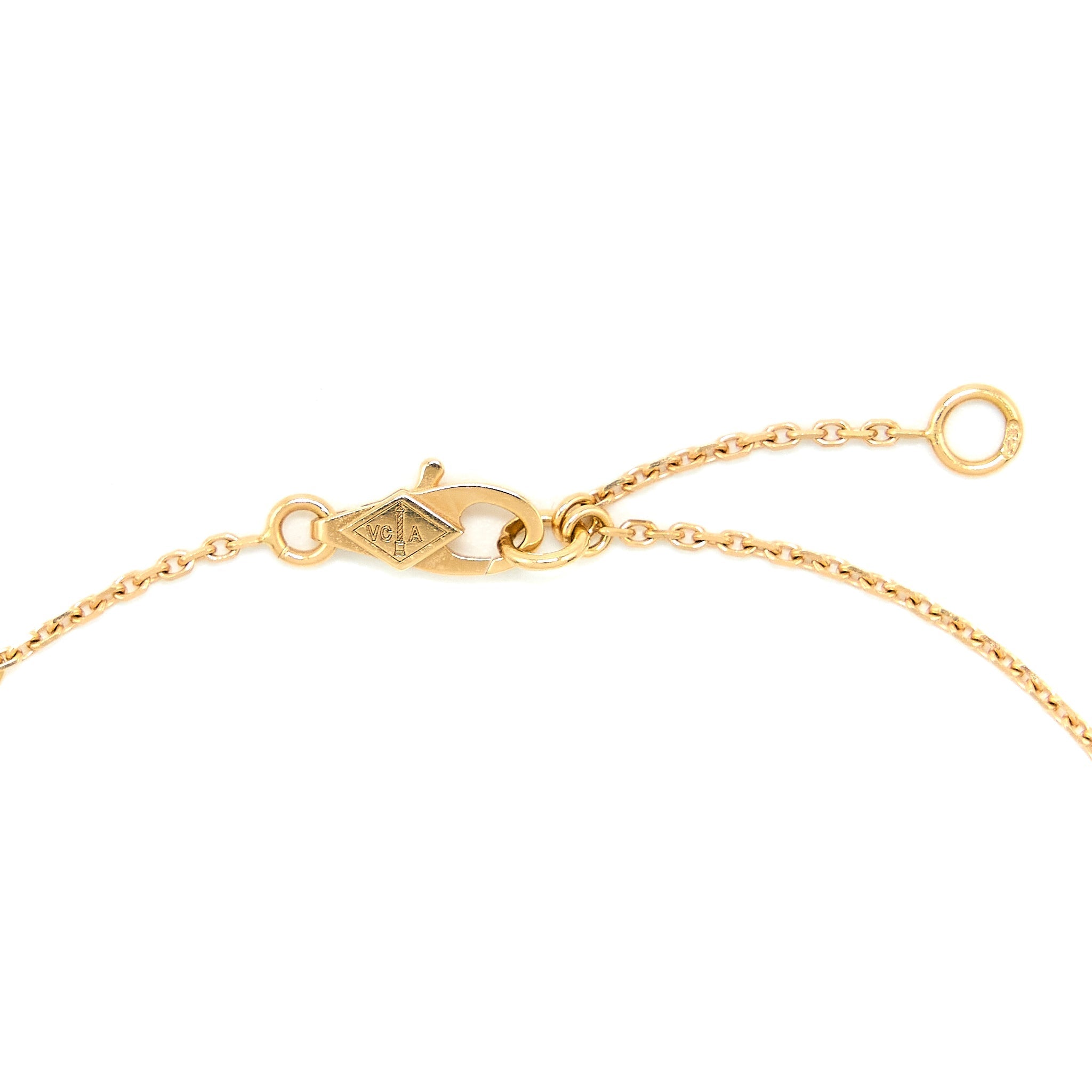 VAN CLEEF & ARPELS SWEET ALHAMBRA PENDANT ROSE GOLD, CARNELIAN