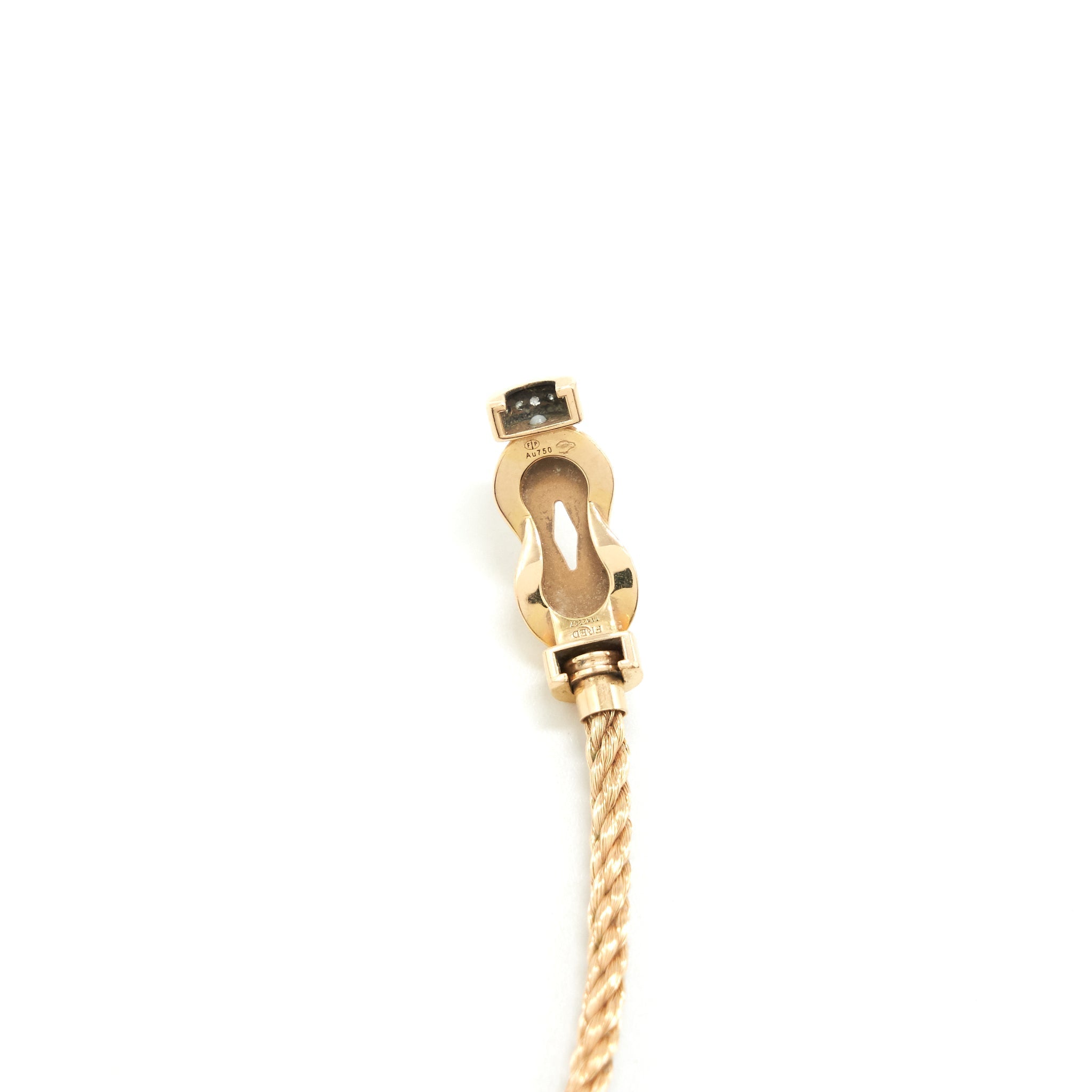 FRED MEDIUM CHANCE INFINIE BRACELET 18K YELLOW GOLD WITH STEEL CABLE BRACELET IN YELLOW GOLD