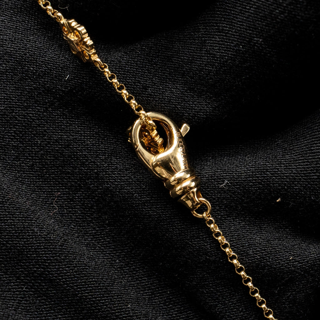 BUCCELLATI OPERA TULLE PENDANT YELLOW GOLD, MOTHER OF PEARL
