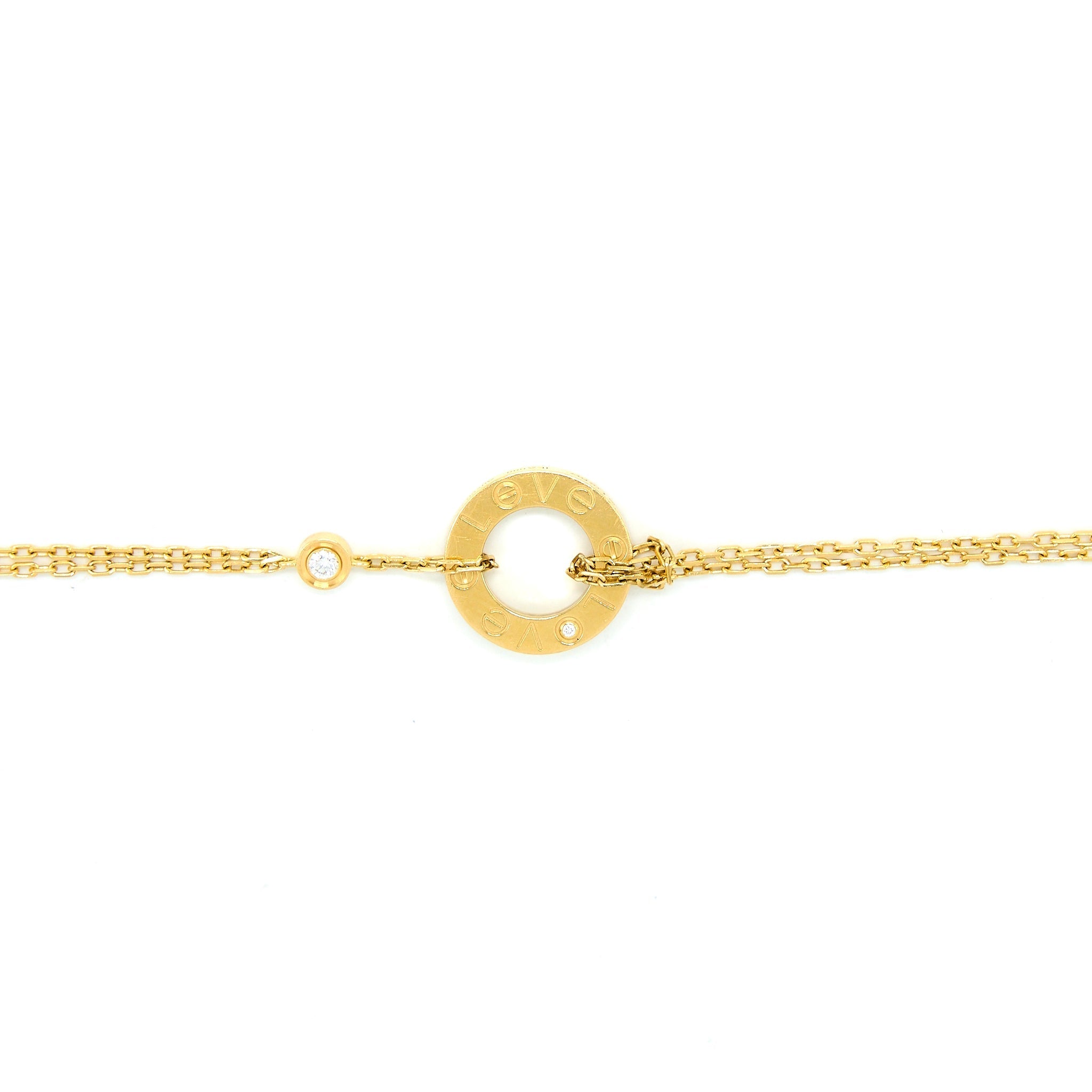 CARTIER LOVE BRACELET YELLOW GOLD WITH DIAMONDS