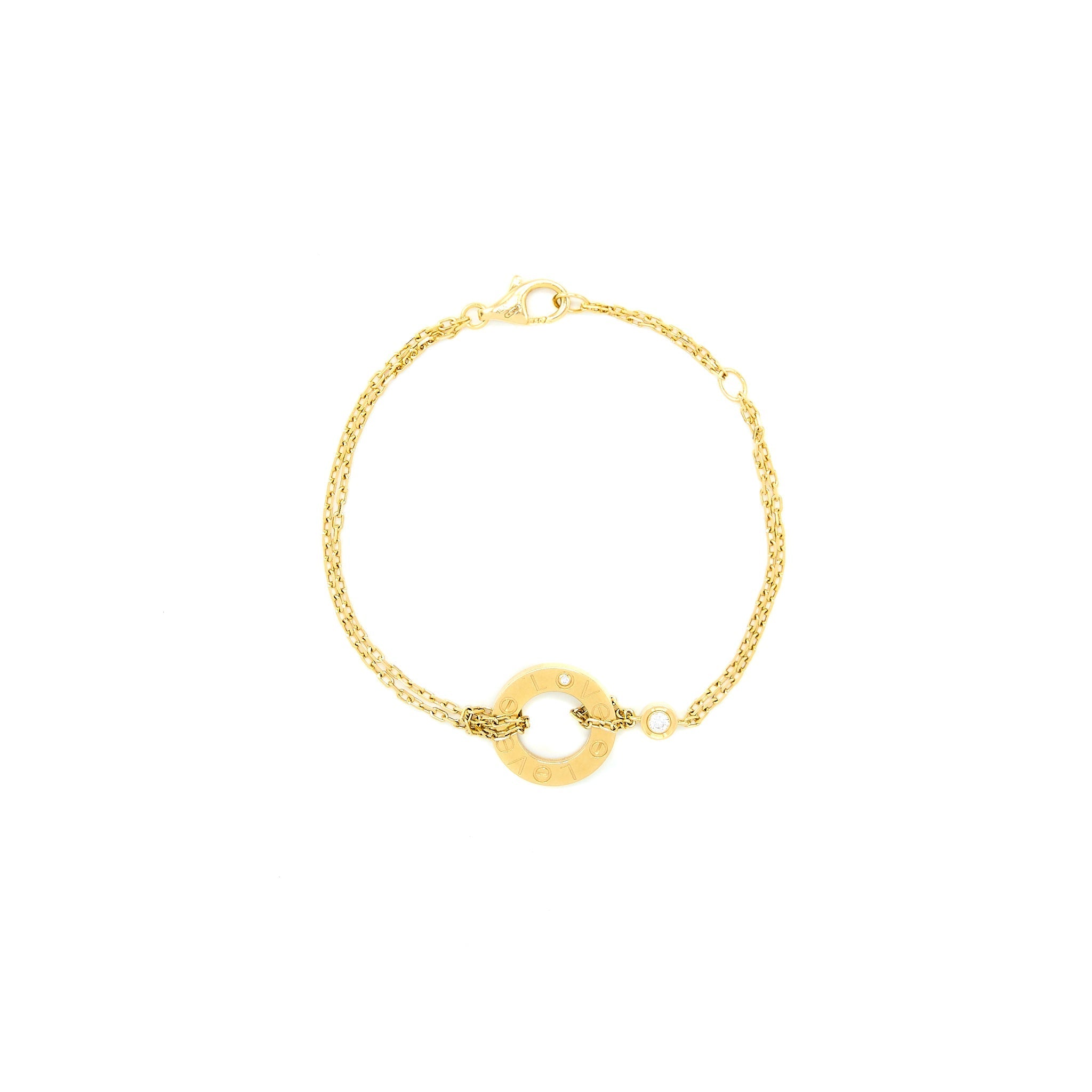 CARTIER LOVE BRACELET YELLOW GOLD WITH DIAMONDS