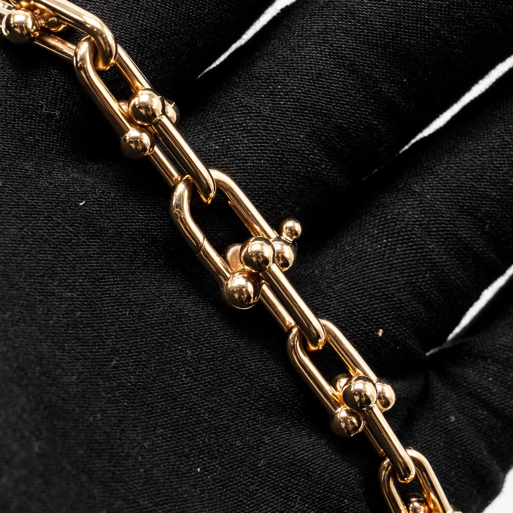 TIFFANY HARDWARE MEDIUM LINK NECKLACE ROSE GOLD