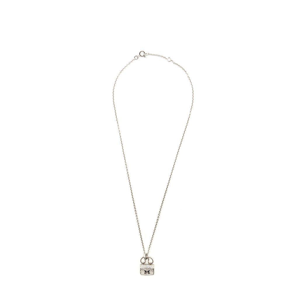 HERMES AMULETTE CONSTANCE PENDANT WHITE GOLD, DIAMONDS (OLD VERSION)