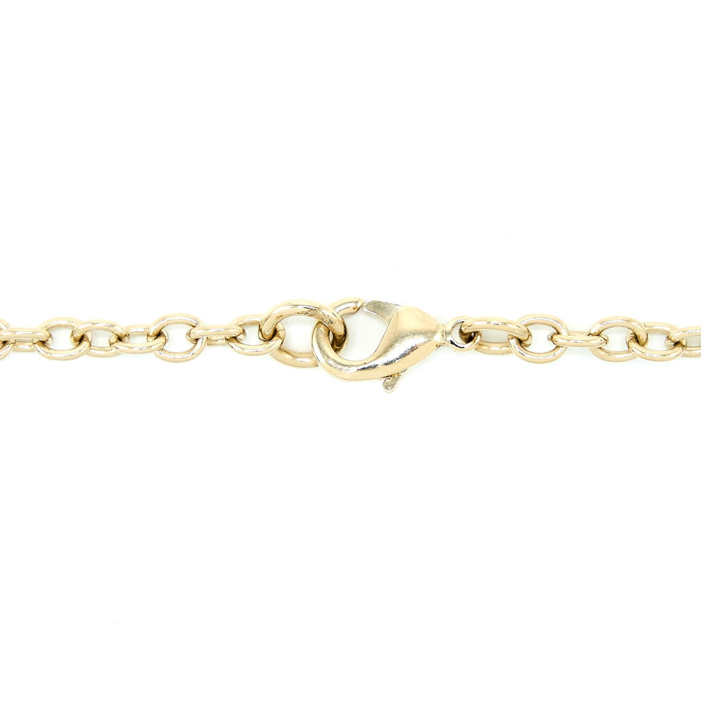 CHANEL 22C BOOK LOCKET LONG NECKLACE LIGHT GOLD TONE