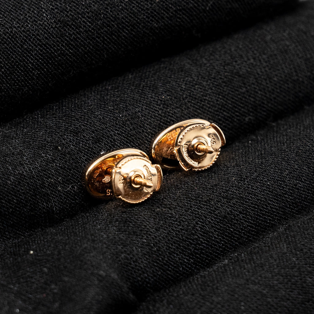 HERMES CHAINE D’ANCRE CONTOUR STUD EARRINGS ROSE GOLD, DIAMONDS