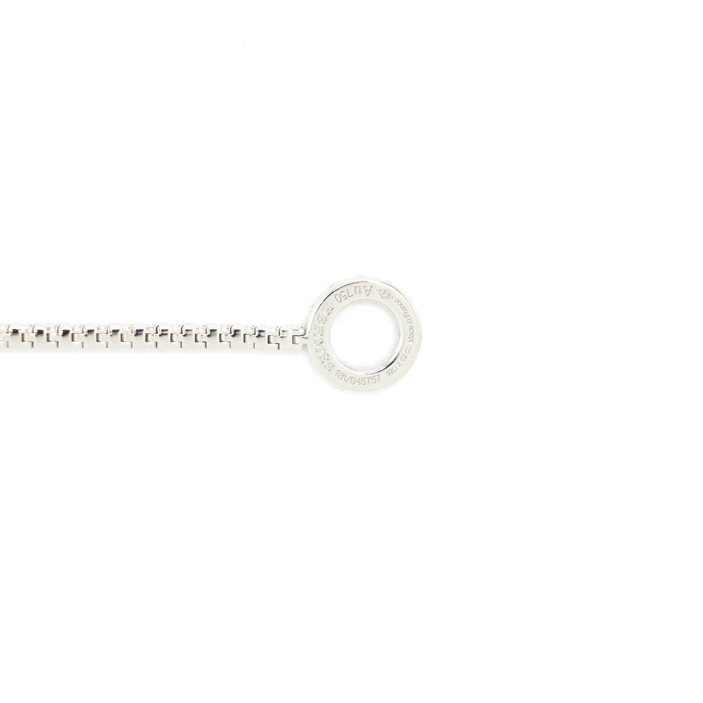 HERMES 18K WHITE GOLD DIMOND FINESSE LINK BRACELET