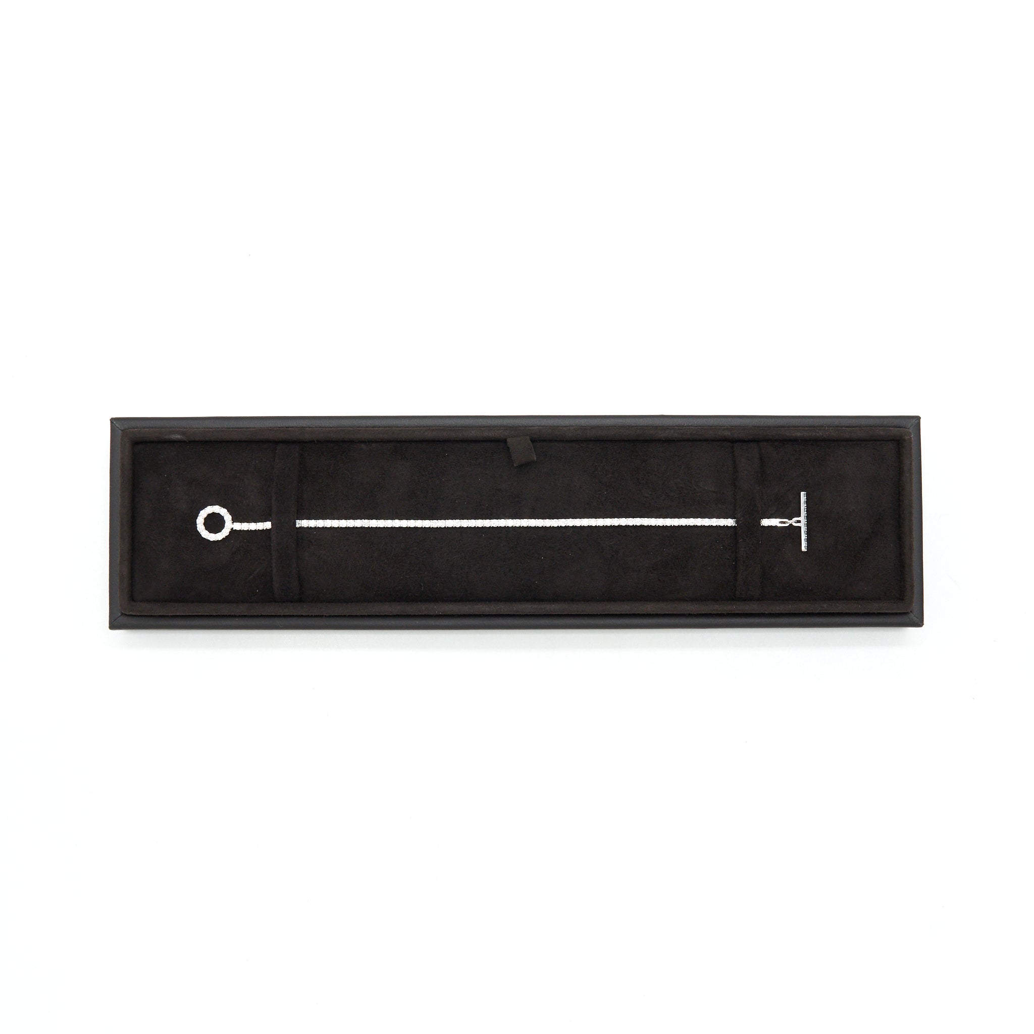 HERMES 18K WHITE GOLD DIMOND FINESSE LINK BRACELET