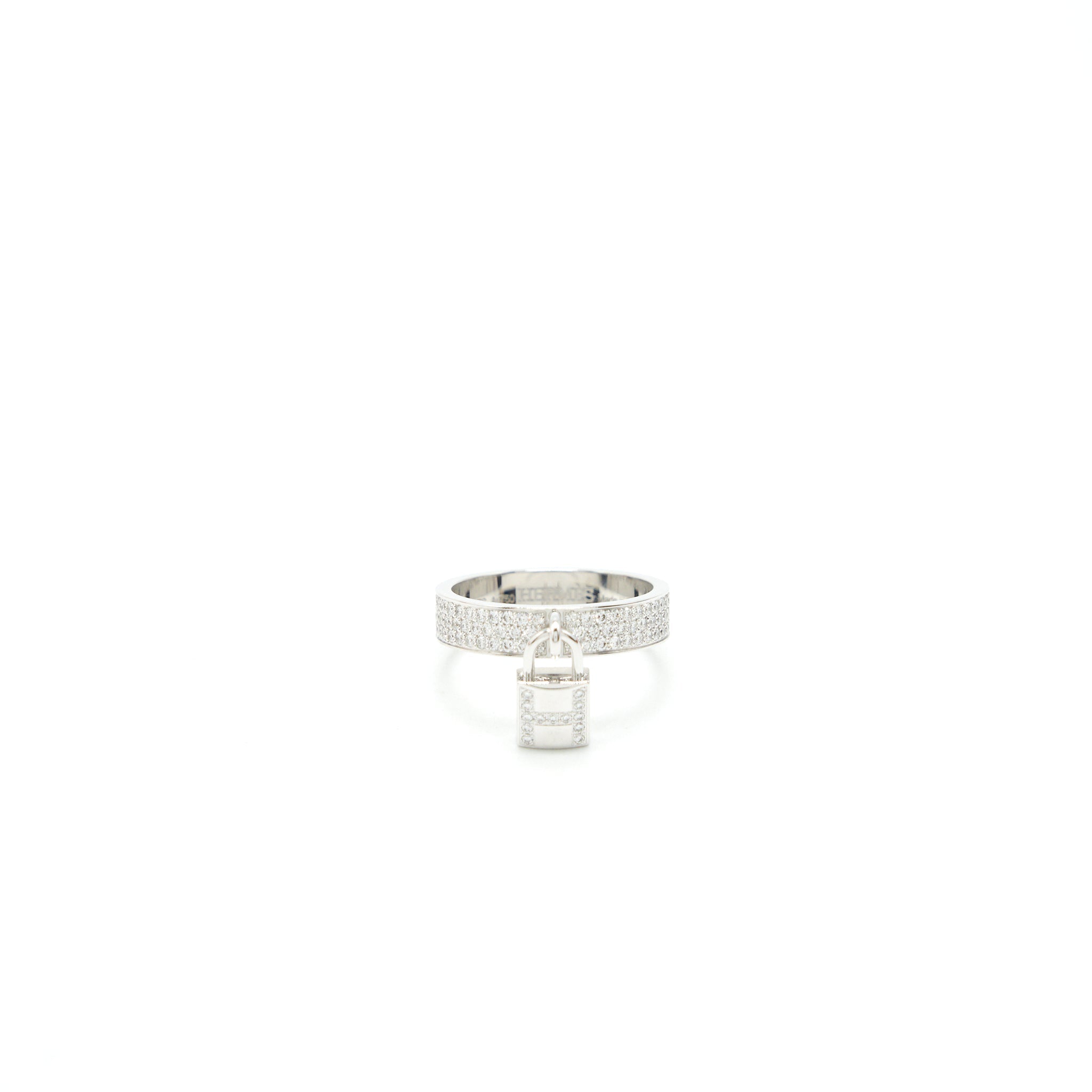 HERMES KELLY CLOCHETTE RING WHITE GOLD WITH DIMONDS