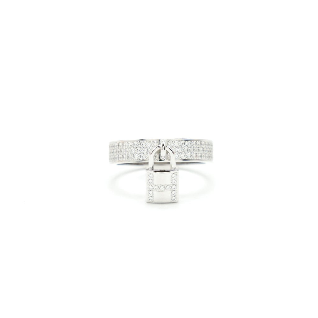 HERMES KELLY CLOCHETTE RING WHITE GOLD WITH DIMONDS