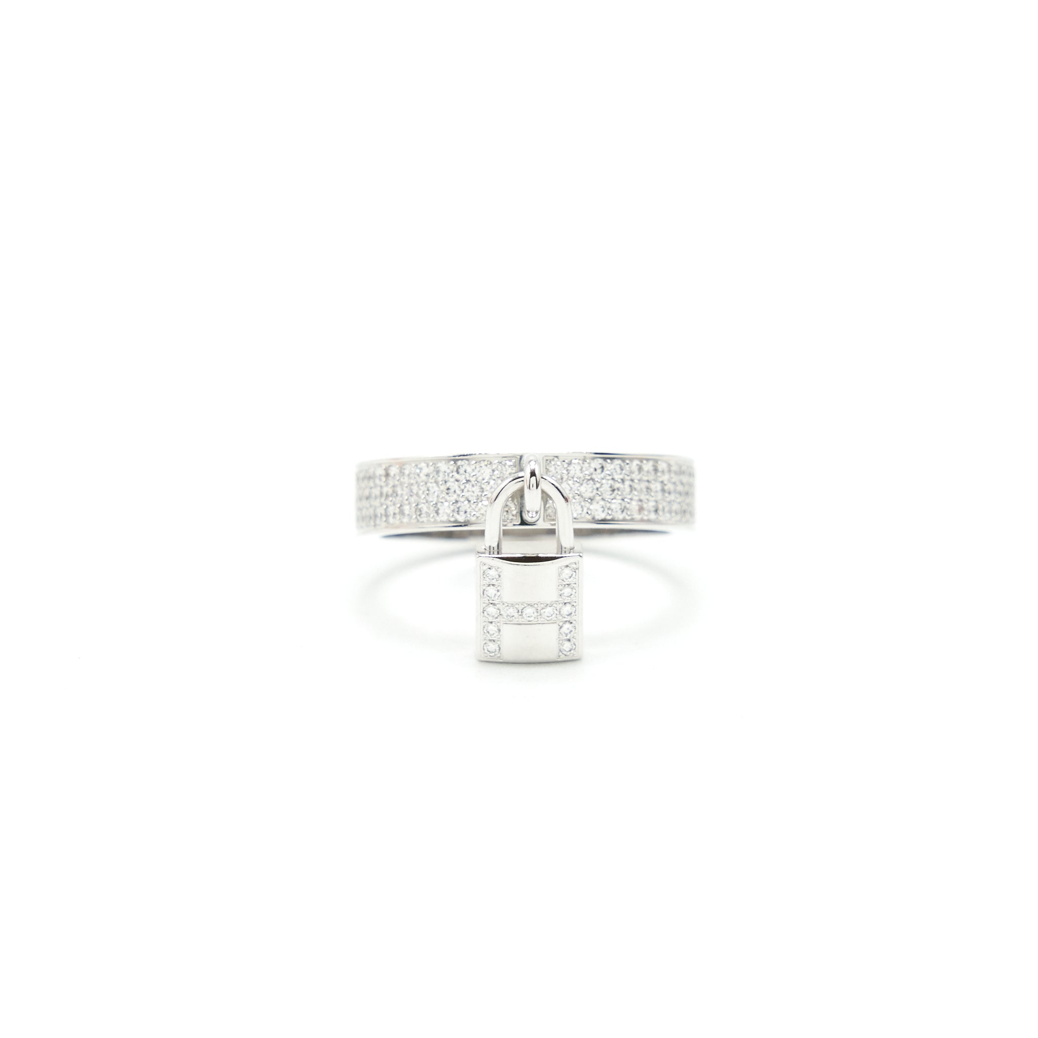 HERMES KELLY CLOCHETTE RING WHITE GOLD WITH DIMONDS